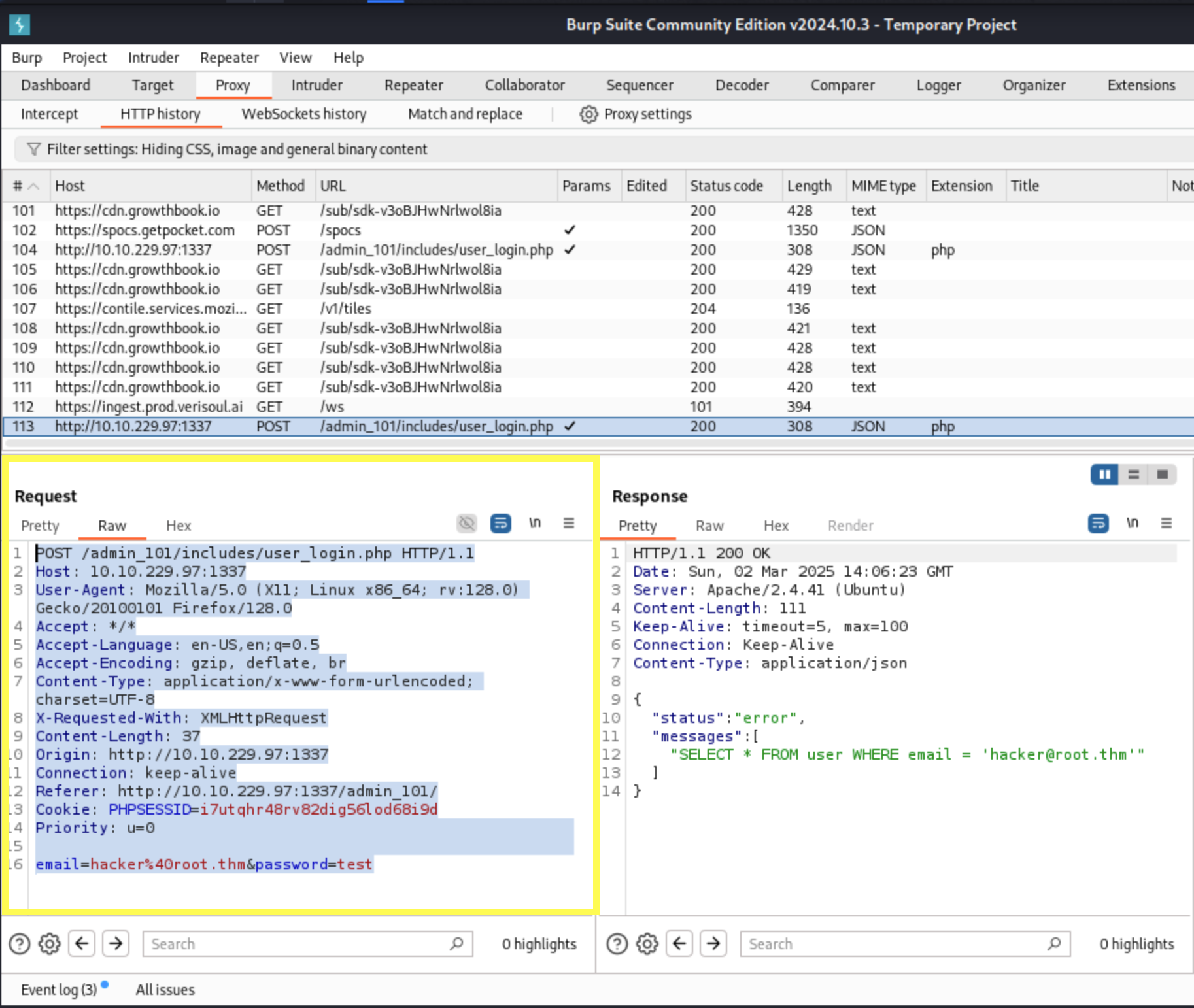 Admin 101 Portal Request Capture